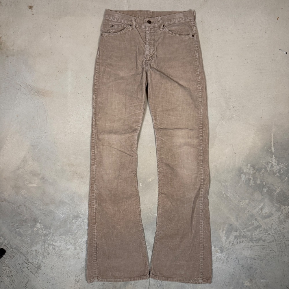 Vintage 1980 Levis 517 Corduroy Pants Tan White Tab Bootcut 30x34 Made in USA